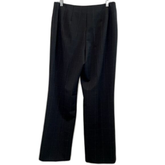 Talbots Collection Petites Women's Navy Plaid Trousers Size 10P Stretch - Picture 2 of 11